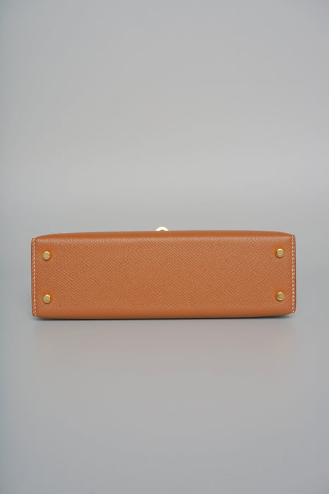 Hermes Kelly 20 in Gold Epsom Ghw