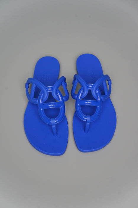 Hermes Egerie Sandal in Bleu Outremer Size 35 (Brand New)
