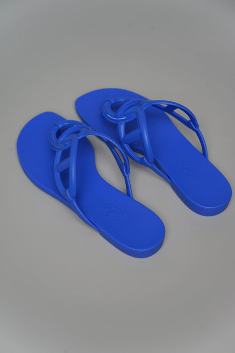 Hermes Egerie Sandal in Bleu Outremer Size 35 (Brand New)