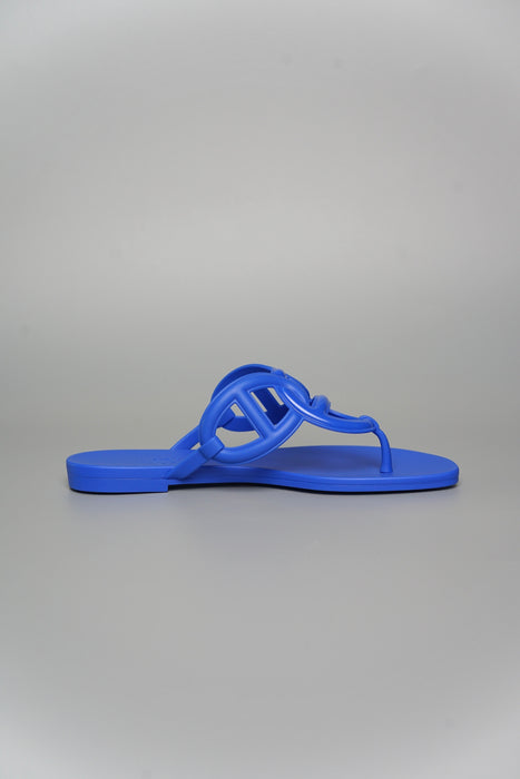 Hermes Egerie Sandal in Bleu Outremer Size 35 (Brand New)