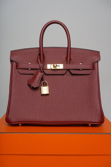Hermes Birkin 25 in Rouge H Togo Ghw (Brand New)