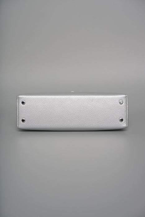 Hermes Kelly 20 in Gris Argente Chevre Phw