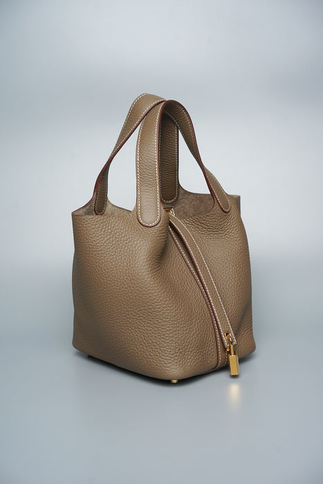 Hermes Picotin 18 in Etoupe Ghw (Brand New)