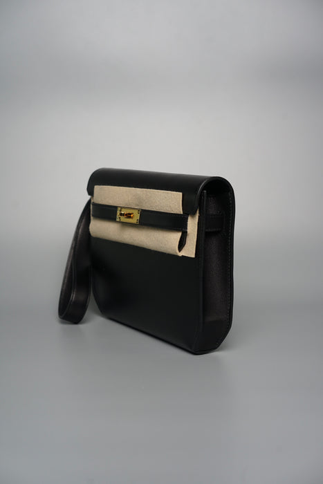 Hermes Kelly Depeches in Black Ghw (Brand New)