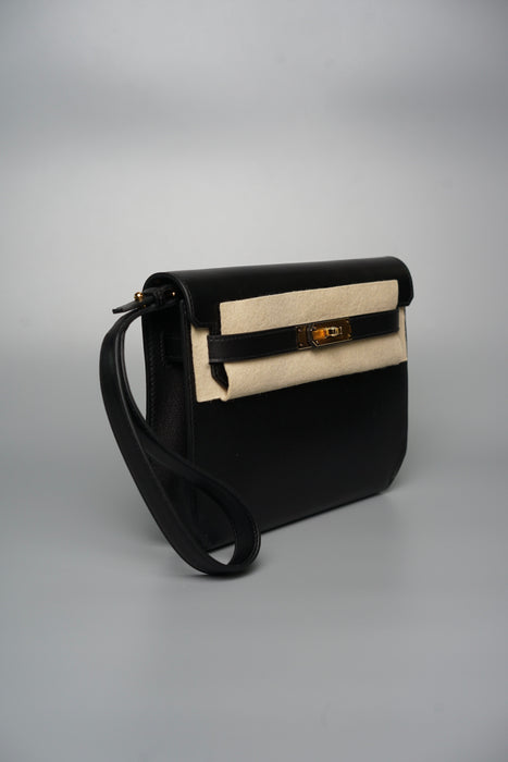 Hermes Kelly Depeches in Black Ghw (Brand New)