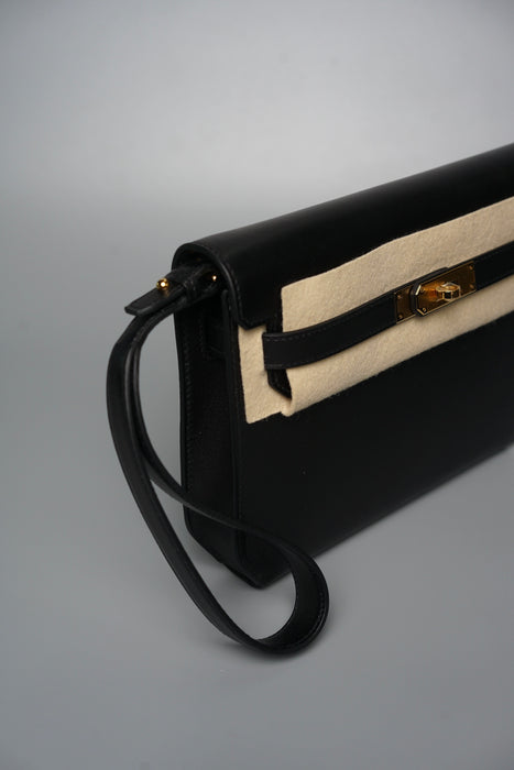 Hermes Kelly Depeches in Black Ghw (Brand New)