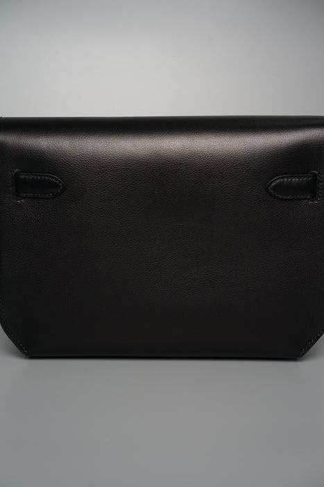 Hermes Kelly Depeches in Black Ghw (Brand New)