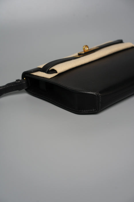 Hermes Kelly Depeches in Black Ghw (Brand New)