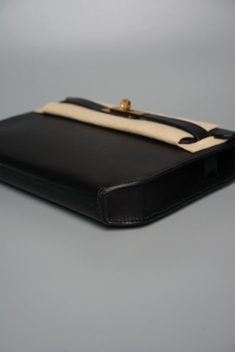 Hermes Kelly Depeches in Black Ghw (Brand New)