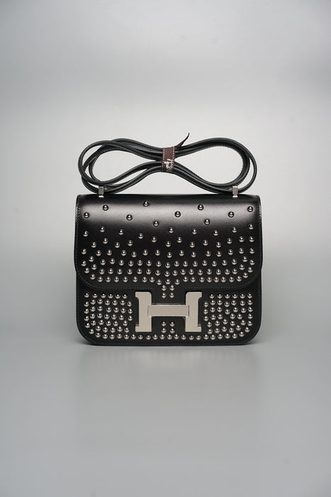 Hermes Constance 18 Clouté in Noir Phw (Brand New)