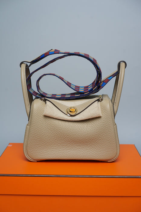 Hermes Mini Lindy in Trench Ghw (Brand New)