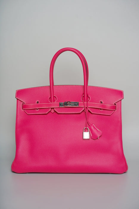 Hermes Birkin 35 in Rose Tyrien Epsom Phw