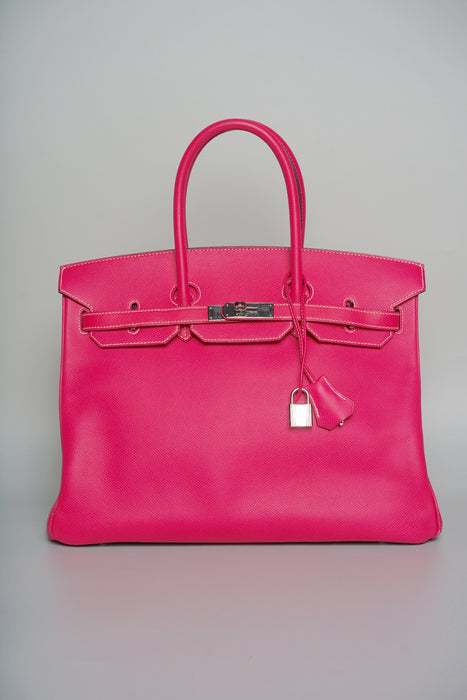 Hermes Birkin 35 in Rose Tyrien Epsom Phw