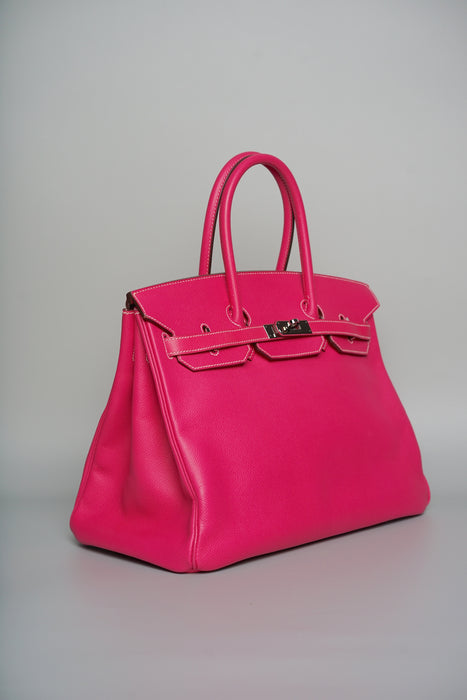 Hermes Birkin 35 in Rose Tyrien Epsom Phw