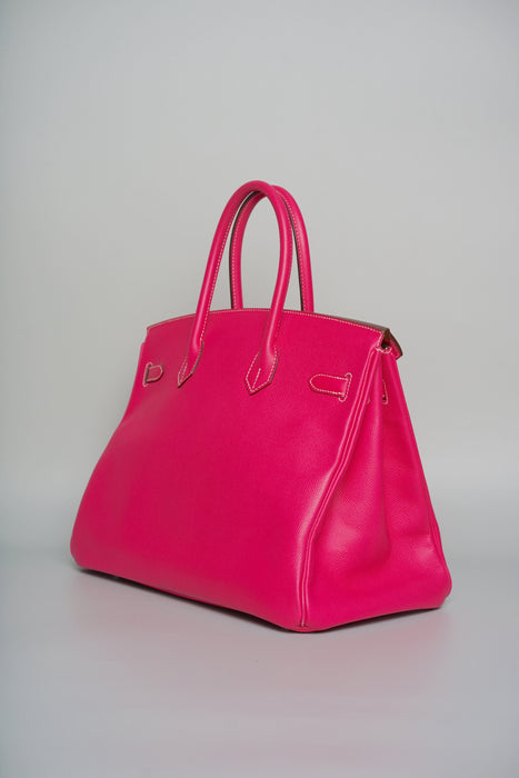 Hermes Birkin 35 in Rose Tyrien Epsom Phw