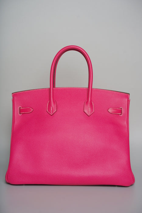 Hermes Birkin 35 in Rose Tyrien Epsom Phw