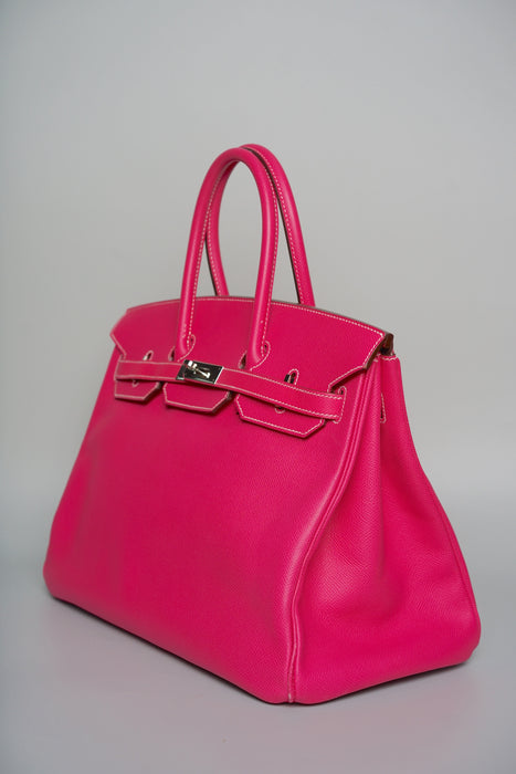 Hermes Birkin 35 in Rose Tyrien Epsom Phw