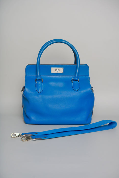 Hermes Toolbox 26 in Blue France Swift Phw