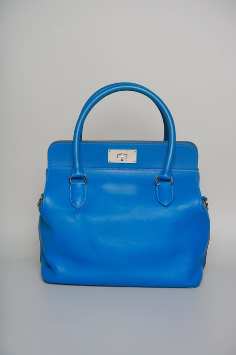 Hermes Toolbox 26 in Blue France Swift Phw