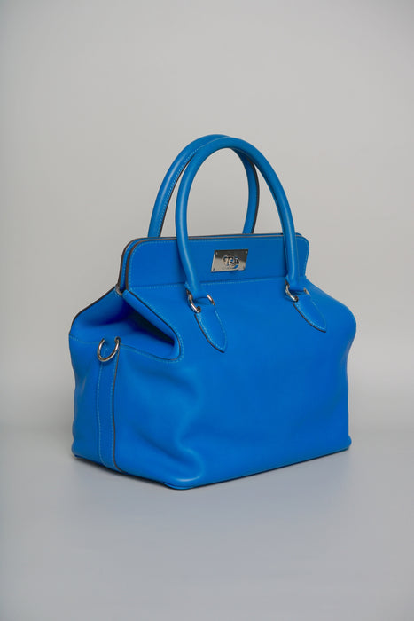 Hermes Toolbox 26 in Blue France Swift Phw