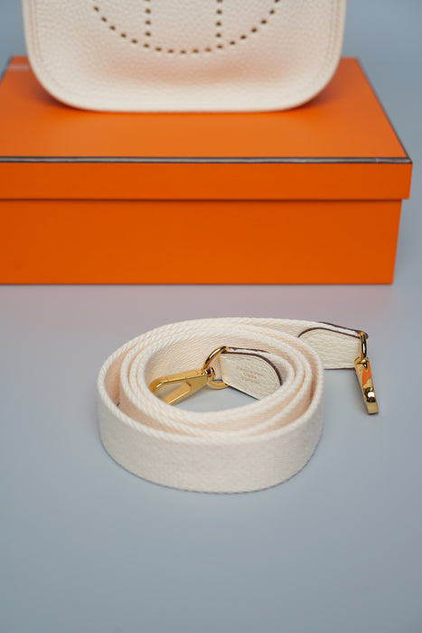 Hermes Mini Evelyne in Nata Ghw (Brand New)