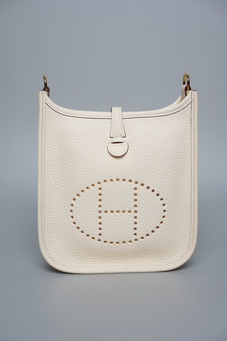 Hermes Mini Evelyne in Nata Ghw (Brand New)