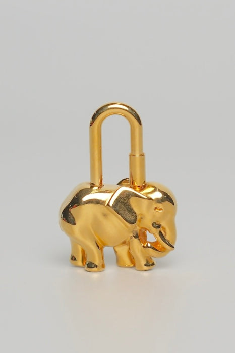 Hermes Elephant Charm in Gold