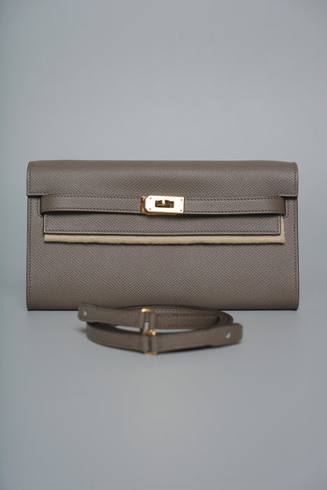 Hermes Kelly To Go in Gris Etain Ghw