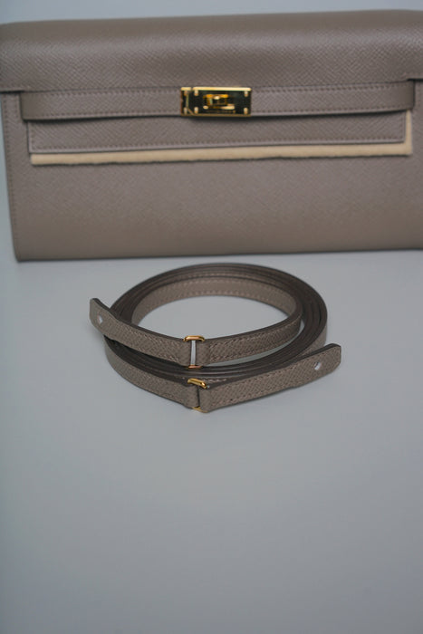 Hermes Kelly To Go in Gris Etain Ghw