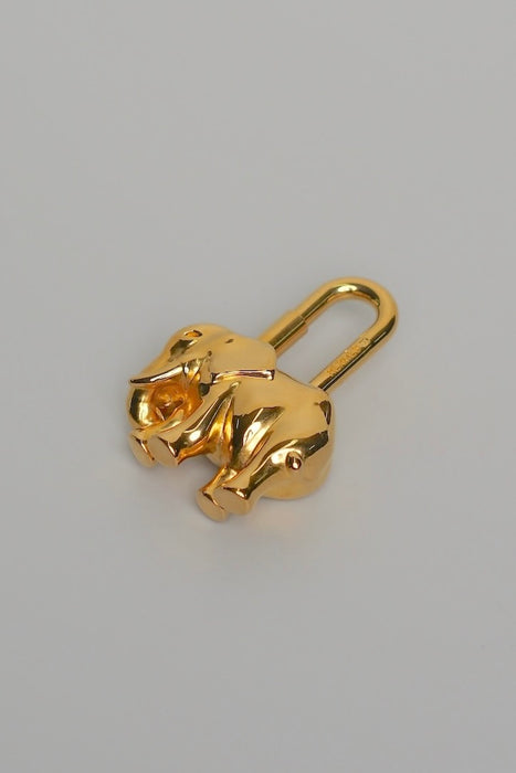 Hermes Elephant Charm in Gold