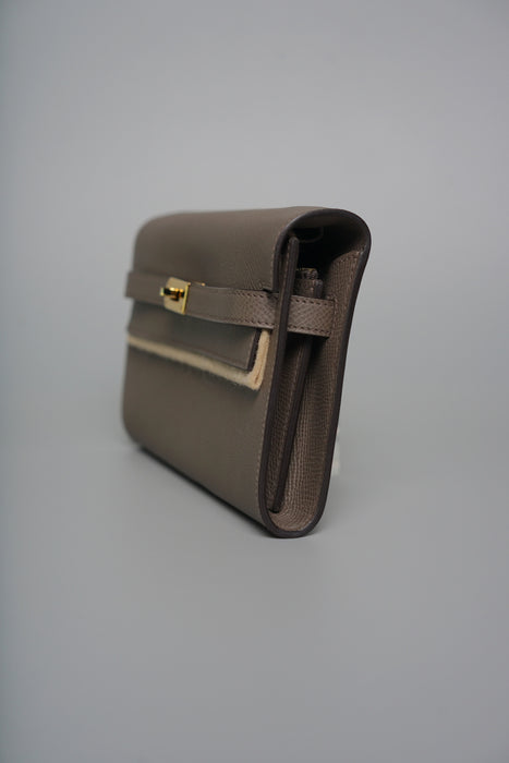 Hermes Kelly To Go in Gris Etain Ghw