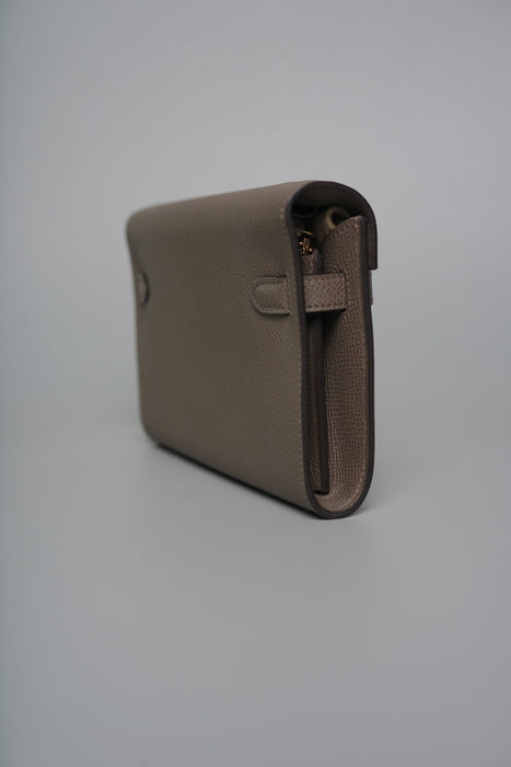 Hermes Kelly To Go in Gris Etain Ghw