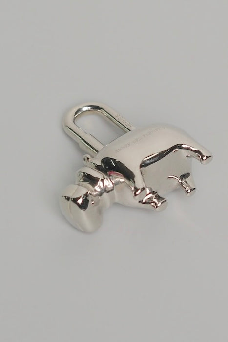 Hermes Hippo Charm in Palladium