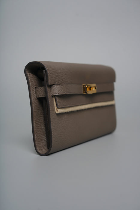 Hermes Kelly To Go in Gris Etain Ghw