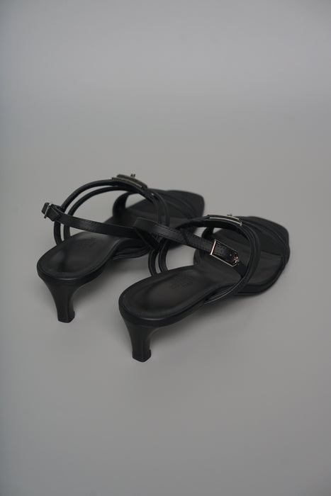 Hermes Muse 40 Sandals in Noir Phw, Size 37.5 (Brand New)