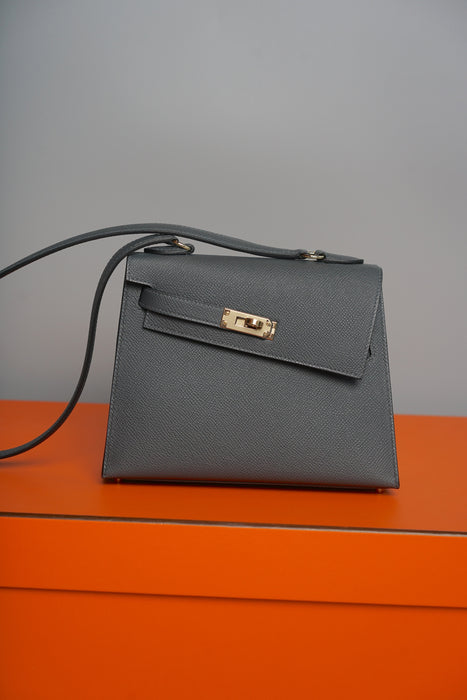 Hermes Kelly Desordre in Ardoise Epsom Permabrass