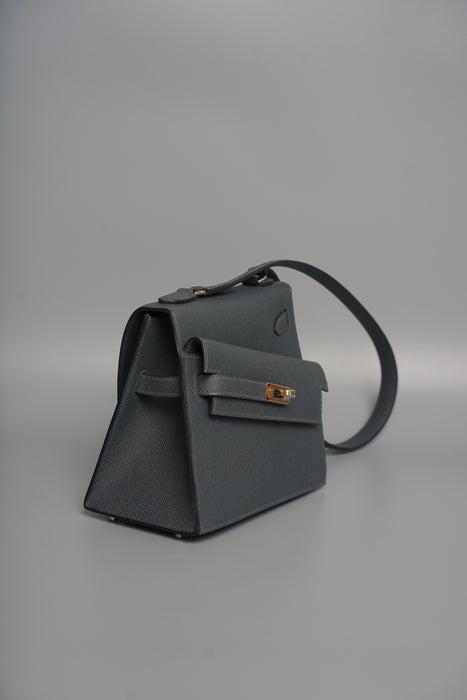 Hermes Kelly Desordre in Ardoise Epsom Permabrass