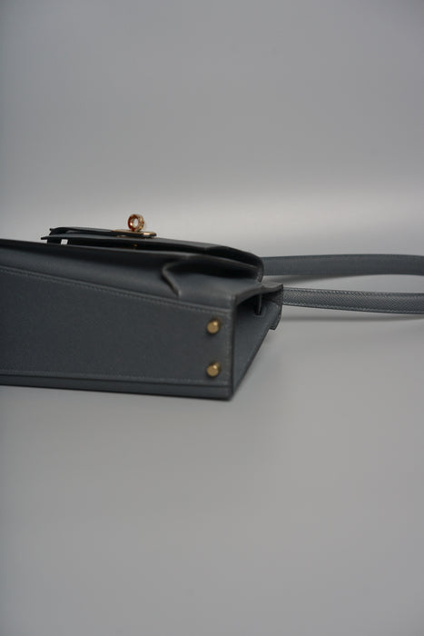 Hermes Kelly Desordre in Ardoise Epsom Permabrass