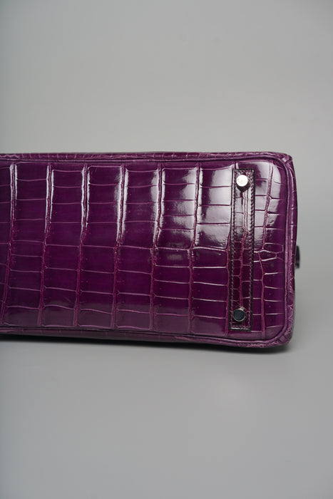 Hermes Birkin 30 in Amethyst Shiny Niloticus Phw