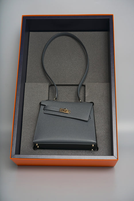 Hermes Kelly Desordre in Ardoise Epsom Permabrass