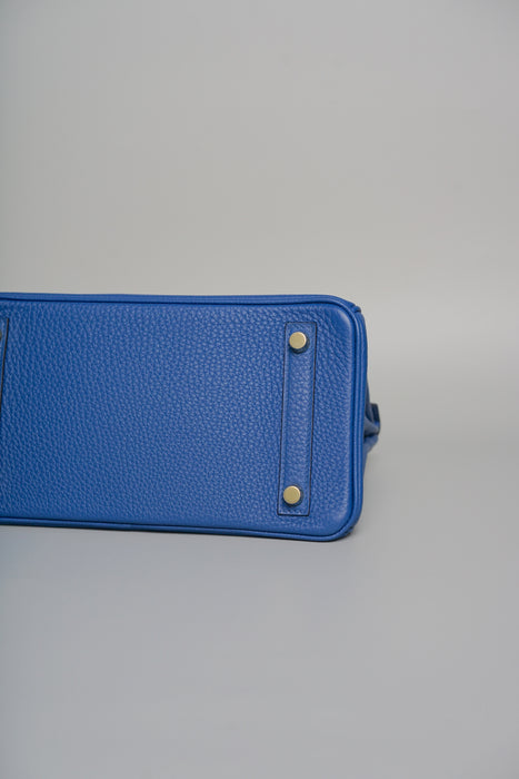 Hermes Birkin 25 in Blue Sapphire Lizard Ghw