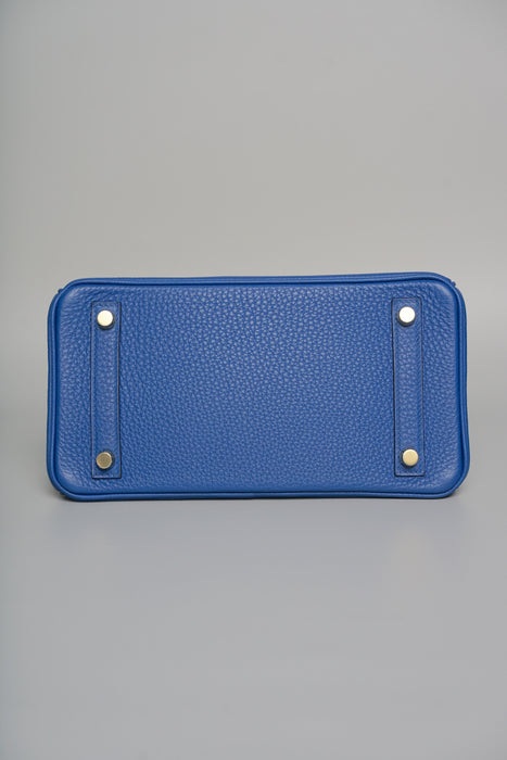 Hermes Birkin 25 in Blue Sapphire Lizard Ghw