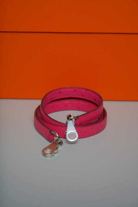Hermes Kelly 25 in Rose Tyrien Ostrich Phw