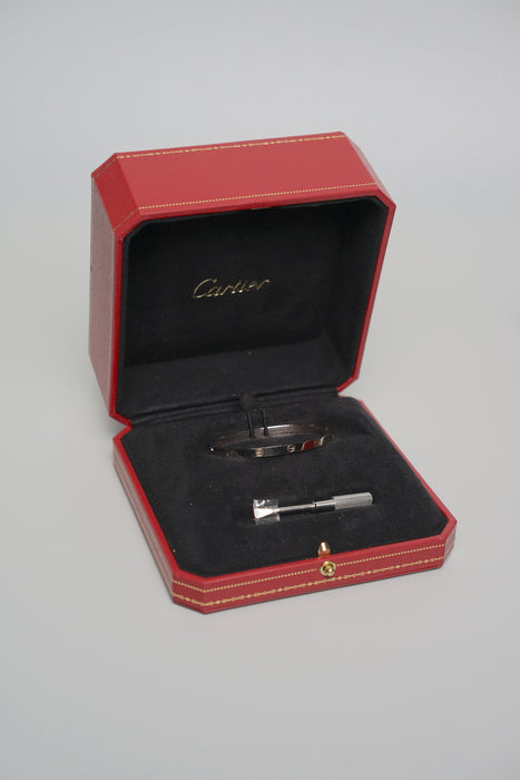 Cartier Love Bracelet Slim in Silver Size 15
