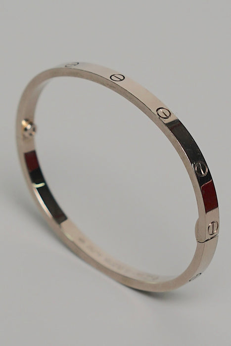Cartier Love Bracelet Slim in Silver Size 15