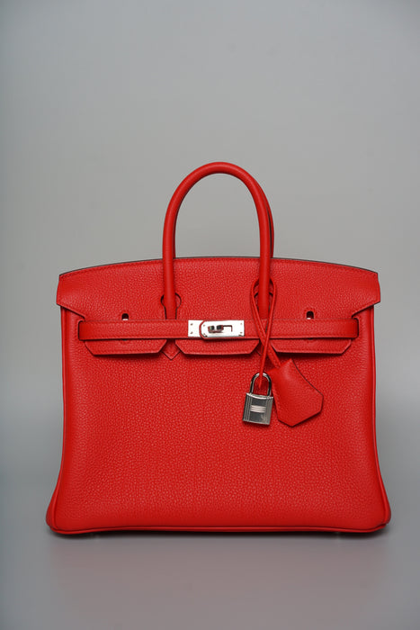 Hermes Birkin 25 in Rouge de Couer Togo Phw (Brand New)