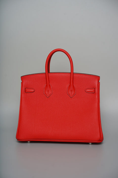 Hermes Birkin 25 in Rouge de Couer Togo Phw (Brand New)