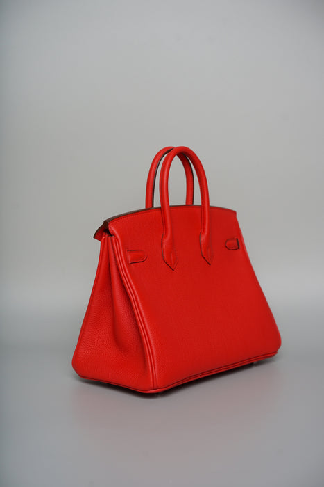 Hermes Birkin 25 in Rouge de Couer Togo Phw (Brand New)
