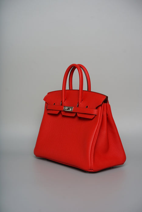Hermes Birkin 25 in Rouge de Couer Togo Phw (Brand New)