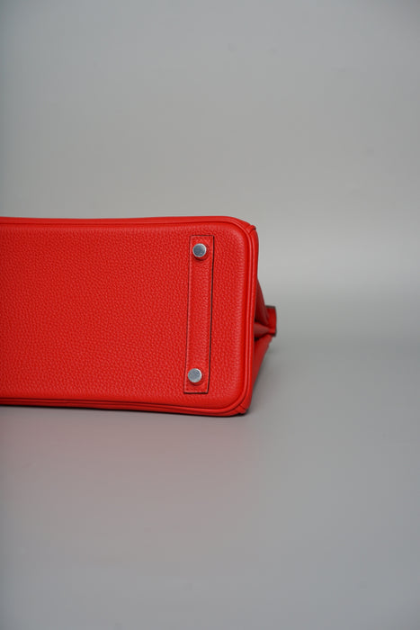 Hermes Birkin 25 in Rouge de Couer Togo Phw (Brand New)